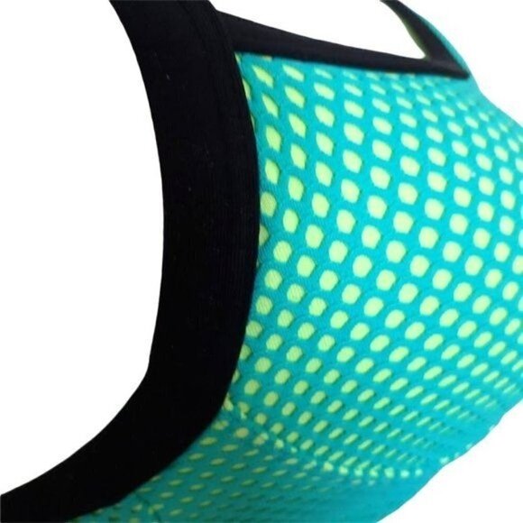 VSX Victoria's Secret Sport Green Blue Black Double Criss Cross Back Straps 32 B - Picture 8 of 11